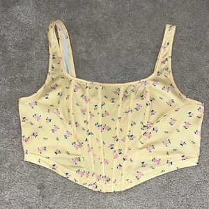 Floral crop top corset